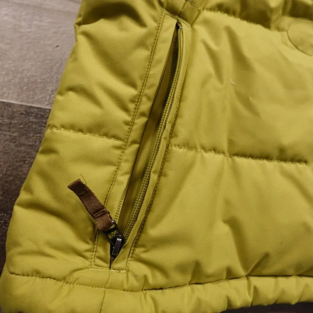Nike Dew Tour Puffer‎ Vest Women’s Small Yellow Toggle Insulated